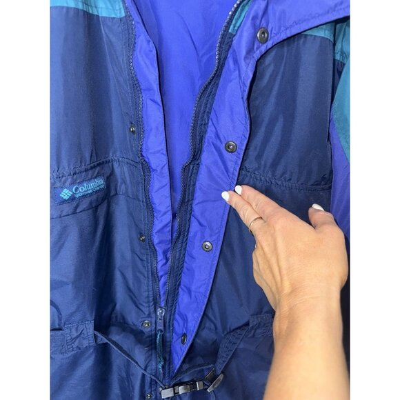 Vintage Columbia Ski Suit One Piece Snowsuit Snow Bib Retro Belted 80’s Med. R2 - Picture 6 of 12
